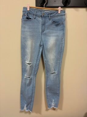 YMI high rise distressed jeans size 11